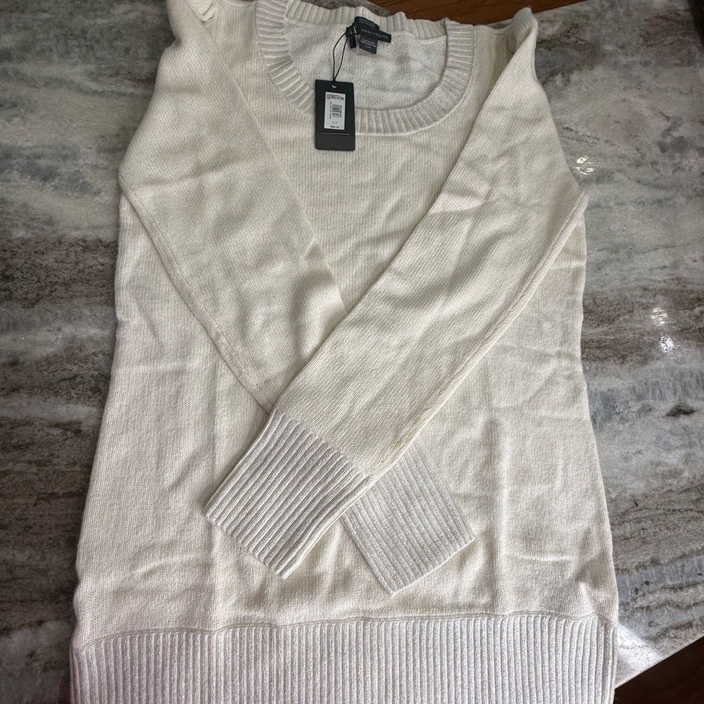 Armani Exchange Cream Crew Neck Sweater